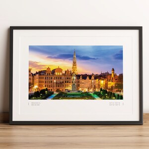 Brussels Print, Brussels Poster, Brussels Coordinates, Brussels Wall Art, Brussels Photo Print, Brussels Travel, Belgium Print, Belgium Art