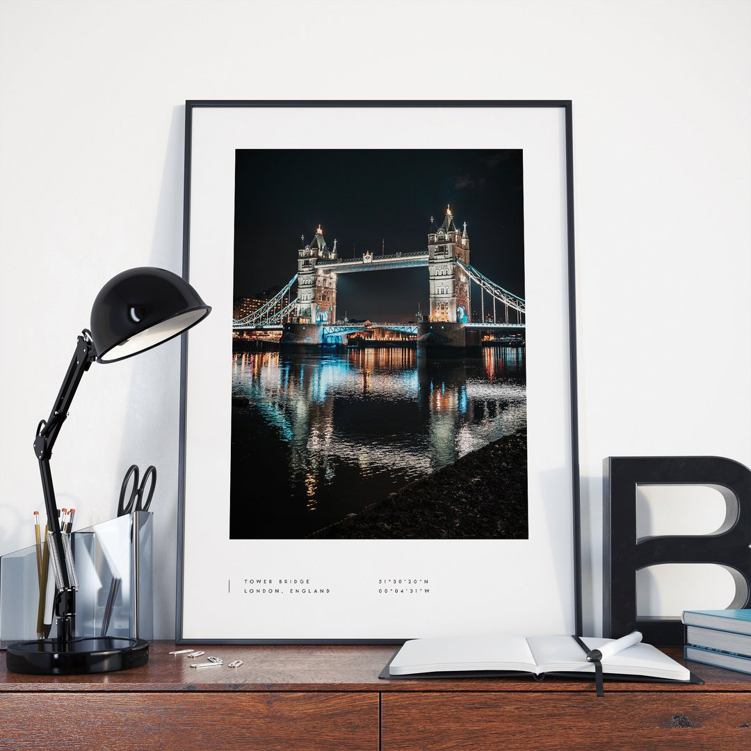 London Print London Poster Tower Bridge Poster Print London Etsy