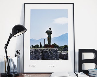 Impression de Pompéi, affiche de Pompéi, coordonnées de Pompéi, Art mural de Pompéi, Pompéi noir et blanc, voyage de Pompéi, impression Photo de Pompéi