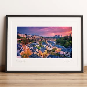 Luxembourg Print, Luxembourg Poster, Luxembourg Coordinates, Luxembourg Wall Art, Luxembourg Photo Print, Luxembourg Travel