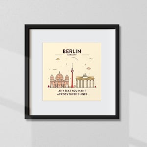 Gepersonaliseerde Berlijnse print, aangepaste Berlijnse poster, Berlijnse coördinaten, Berlijnse muurkunst, muurprint, reiscadeau, souvenir, woondecoratie