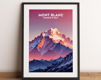 Mont Blanc Print, Mont Blanc Poster, Mont Blanc Decor, Mont Blanc Wall Art, Mont Blanc Black and White, Mont Blanc Travel, Home Decor