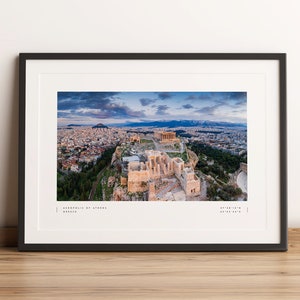 Athen Poster, Athen Poster, Akropolis, Parthenon Athen Koordinaten, Athen Wandkunst, Athen Fotodruck, Athen Reisen, Griechenland Dekor