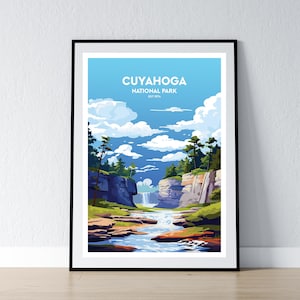Cuyahoga Valley Nationalpark Poster Druck Minimalistisches Poster Druck Wohnkultur Wand Kunst Reise Geschenk WPA
