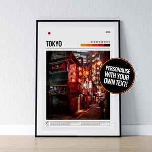 Tokyo Japan Poster Tokyo Wandkunst Tokyo Koordinaten Japanischer Fotodruck Reise Geschenk Japan Poster Druck Home Wand Dekor