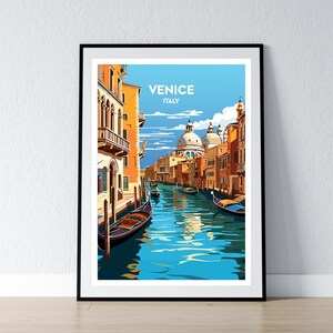 Póster de Venecia Impresión de Venecia Arte mural de Venecia Regalo Póster de viaje Impresión Decoración de pared para el hogar Ilustración Arte mural de Italia Italia WPA