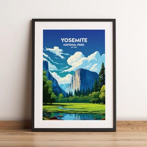 Yosemite National Park Poster Yosemite National Park Print Minimalistisches Poster Print Wohnkultur Wand Kunst Reise Geschenk WPA