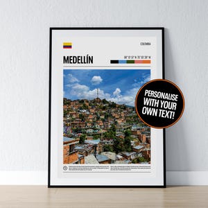 Medellin Poster Medellin Wand Kunst Medellin Koordinaten Foto Druck Reise Geschenk Poster Druck Home Wand Dekor