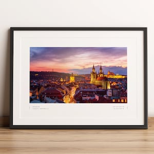 Prague Print, Prague Poster, Prague Coordinates, Prague Wall Art, Prague Photo Print Poster, Prague Travel, Home Decor, Czech Poster Print