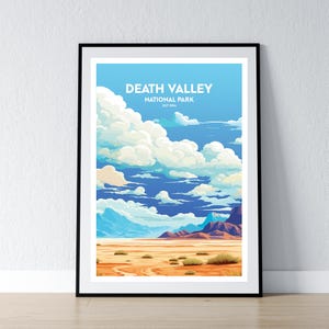 Death Valley Nationalpark Poster Death Valley Nationalpark Druck Minimalistisches Poster Druck Wohnkultur Wand Kunst Reise Geschenk WPA