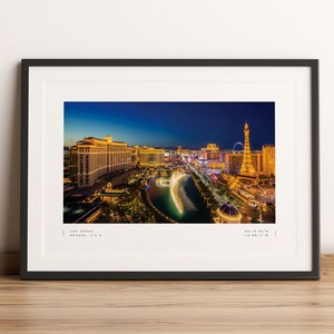Las Vegas Strip Print, Las Vegas Strip Poster, Las Vegas Coordinates, Las Vegas Wall Art, Las Vegas Photo Print Poster, Las Vegas Travel