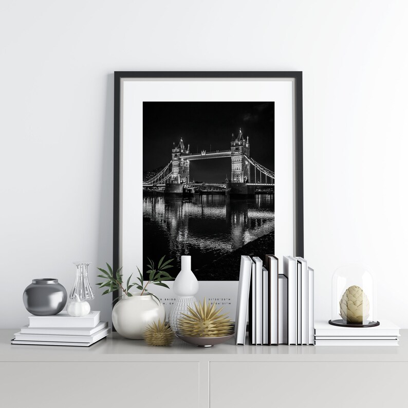 London Print London Poster Tower Bridge Poster Print London Etsy