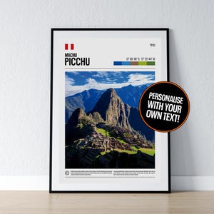 Machu Picchu Poster Machu Picchu Wall Art Machu Picchu Koordinaten Peru Fotodruck Anden Reisegeschenk Poster Print Home Wanddeko