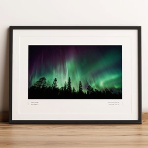 Tromso, Northern Lights Poster, Aurora Borealis Print, Northern Lights Print, Aurora Borealis Poster, Norway Poster Print, Tromso Travel