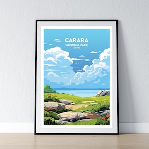 Carara Nationalpark Poster Carara Nationalpark Druck Minimalistisches Poster Druck Wohnkultur Wand Kunst Reise Geschenk WPA