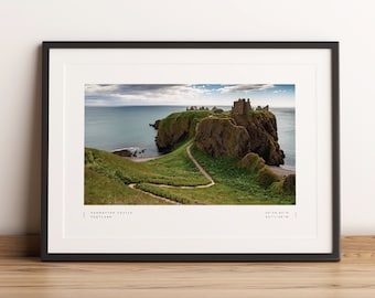 Dunnottar Castle Print, Dunnottar Castle Poster, Dunnottar Castle Coordinates, Dunnottar Castle Wall Art, Dunnottar Castle Photo Print