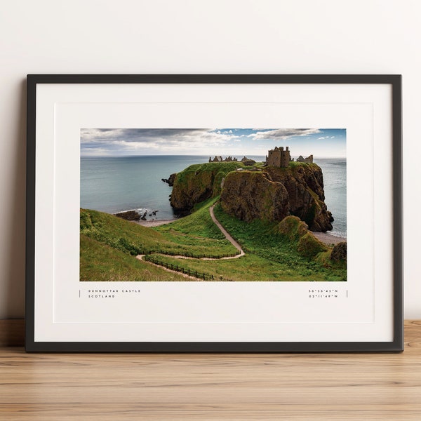 Dunnottar Castle Print, Dunnottar Castle Poster, Dunnottar Castle Coordinates, Dunnottar Castle Wall Art, Dunnottar Castle Photo Print