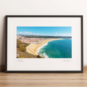 Nazare Print, Nazare Poster, Nazare Wave, Nazare Coordinates, Nazare Wall Art, Nazare Photo Print, Nazare Travel, Wall Decor, Portugal Print