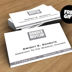 Prison Mike Birthday Card and Dwight Schrute Business Card, Michael Scott, Birthday Card, The Office Card, Office US, Happy, Dunder Mifflin image 3