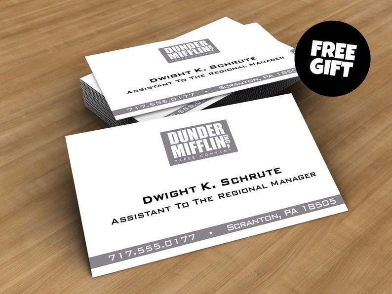 Prison Mike Birthday Card and Dwight Schrute Business Card, Michael Scott, Birthday Card, The Office Card, Office US, Happy, Dunder Mifflin image 3