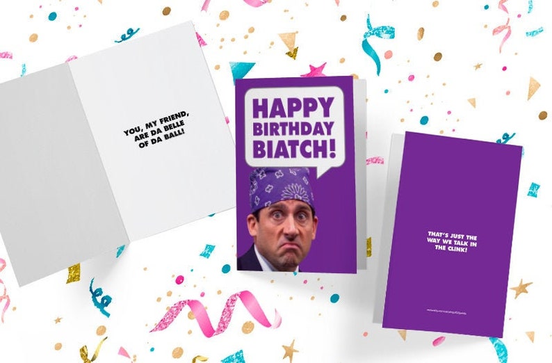 Prison Mike Birthday Card and Dwight Schrute Business Card, Michael Scott, Birthday Card, The Office Card, Office US, Happy, Dunder Mifflin image 2