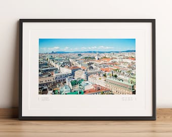 Vienna Print, Vienna Poster, Vienna Coordinates, Vienna Wall Art, Vienna Black and White, Vienna Travel, Vienna Austria, Vienna Skyline