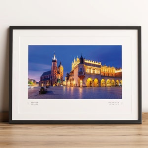 Krakow Print, Krakow Poster, Krakow Coordinates, Krakow Wall Art, Krakow Photo Print, Krakow Travel, Wall Decor, Poland Print, Poland Poster