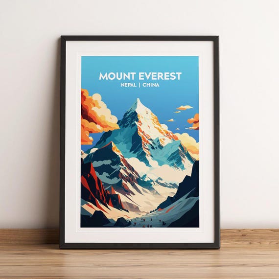 Mount Everest Print, Mount Everest Poster, Mount Everest