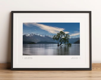 Wanaka Tree Print, Wanaka Tree Poster, New Zealand, Wall Decor, Wanaka Tree Coordinates, Wanaka Tree Wall Art, Wanaka Tree Photo Print