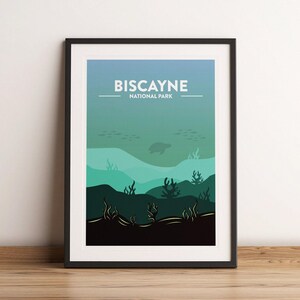 Biscayne National Park Print, Biscayne Poster, National Park Print, National Park Poster, National Park Wall Art, Travel Print, WPA Poster