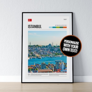Istanbul Poster Istanbul Wandkunst Istanbul Koordinaten Türkei Fotodruck Türkisches Reisegeschenk Poster Print Home Wanddeko