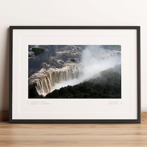 Victoria Falls Print, Victoria Falls Poster, Victoria Falls Coordinates, Victoria Falls Wall Art, Waterfall Print, Victoria Falls Travel