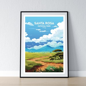 Santa Rosa National Park Poster Santa Rosa National Park Druck Minimalistisches Poster Print Home Decor Wand Kunst Reise Geschenk WPA