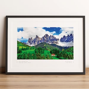 Dolomites Print, Dolomites Poster, Dolomites Coordinates, Dolomites Wall Art, Dolomites Black and White, Dolomites Travel, Home Decor