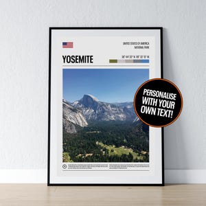 Yosemite National Park Poster Yosemite National Park Print Minimalistisches Poster Print Wohnkultur Wand Kunst Reise Geschenk WPA