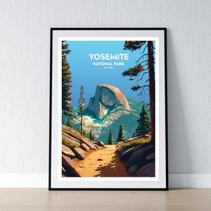 Yosemite National Park Poster Yosemite National Park Print Minimalistisches Poster Print Wohnkultur Wand Kunst Reise Geschenk WPA