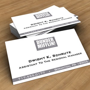 Dwight Schrute Business Card Assistant to the Regional Manager, Novelty ...
