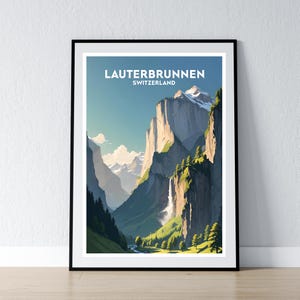 Lauterbrunnen Print, Lauterbrunnen Poster, Schweiz Poster Print, Lauterbrunnen Wand Kunst, Schweiz Foto Print, Lauterbrunnen Travel