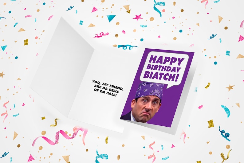 Prison Mike Birthday Card and Dwight Schrute Business Card, Michael Scott, Birthday Card, The Office Card, Office US, Happy, Dunder Mifflin image 1