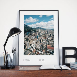 Bogota Print, Bogota Poster, Bogota Coordinates, Bogota Wall Art, Bogota Black and White, Bogota Travel, Home Decor