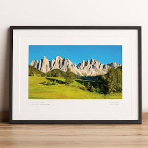 Dolomites Print, Dolomites Poster, Dolomites Coordinates, Dolomites Wall Art, Dolomites Black and White, Dolomites Travel, Home Decor
