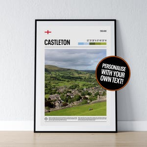 Castleton Poster Castleton Wall Art Castleton Koordinaten Hope Valley Fotodruck Spitze Bezirk Reisegeschenk Poster Druck Hauswanddekor