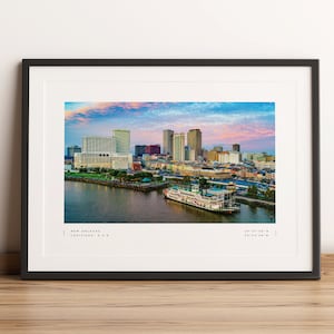 New Orleans Print, New Orleans Poster, New Orleans Coordinates, New Orleans Wall Art, New Orleans Photo Print, New Orleans Travel, Decor