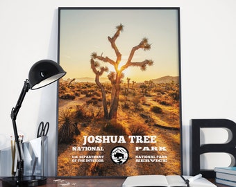 Joshua Tree National Park Print, Joshua Tree Poster, National Park Print, National Park Poster, National Park Wall Art, Reizen Print