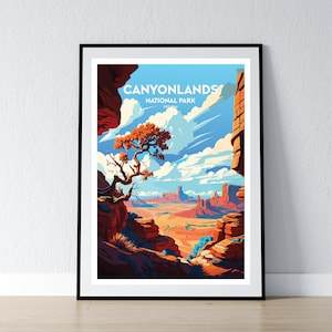 Canyonlands National Park Poster Druck Canyonlands National Park Druck Minimalistisches Poster Print Wohnkultur Wand Kunst Reise Geschenk WPA