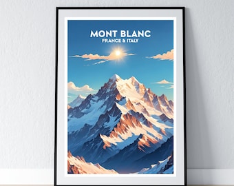 Mont Blanc Print, Mont Blanc Poster, Mont Blanc Decor, Mont Blanc Wall Art, Mont Blanc Black and White, Mont Blanc Travel, Home Decor