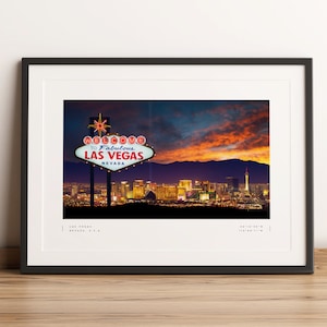 Las Vegas Strip Print, Las Vegas Strip Poster, Las Vegas Coordinates, Las Vegas Wall Art, Las Vegas Photo Print Poster, Las Vegas Travel