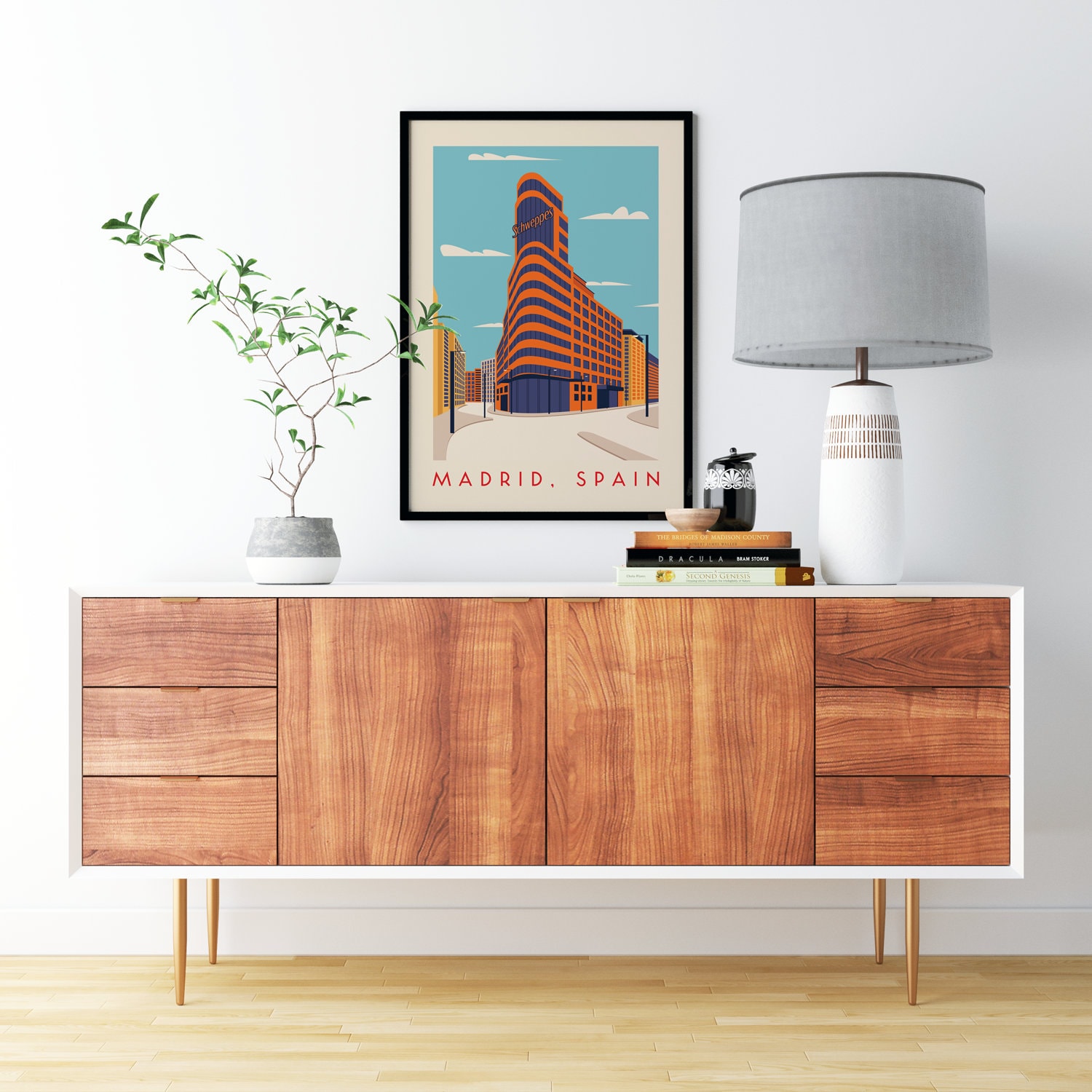 Madrid Print, Madrid Poster, Madrid Vintage Retro Print, Madrid Vintage ...