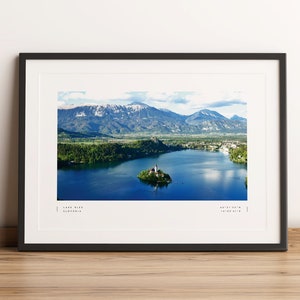Lake Bled Print, Lake Bled Poster, Lake Bled Coordinates, Lake Bled Wall Art, Lake Bled Photo Print, Lake Bled Travel, Wall Decor, Eslovenia