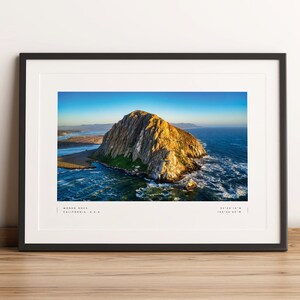 Morro Rock Print, Morro Rock Poster, Morro Rock Coordinates, Morro Rock Wall Art, Morro Rock Photo Print, Morro Rock Travel, Home Decor